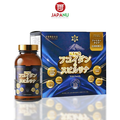 Viên Uống Nano Fucoidan Và Tảo Xoắn Spirulina 2000 Viên Nhật Bản
