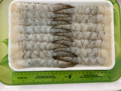 Tôm thẻ Nobashi 400g - Khay 20 con (chuẩn Sashimi)