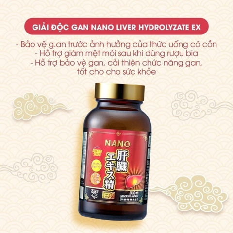 Giải Độc Gan Nano Liver Hydrolyzate EX 330 Viên - Nhật Bản