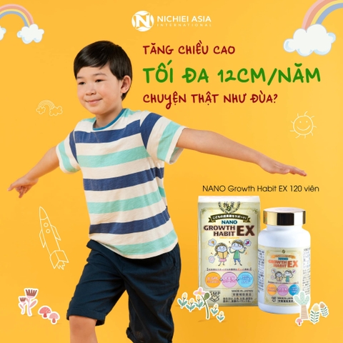 Viên uống tăng chiều cao và trí não Nano Growth Habit EX 120 Viên