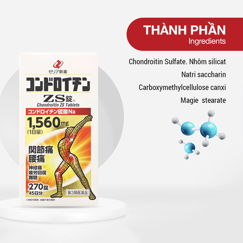 Viên Uống Bổ Xương Khớp ZS Chondroitin 1560mg 270 Viên - Nội địa Nhật