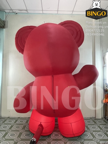 Mô hình hơi gấu đỏ LOVE cao 3m