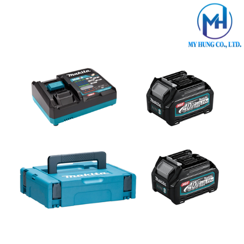 BỘ PIN SẠC MAKITA (BL4020*2+DC40RC+MAKPAC) 191V15-1