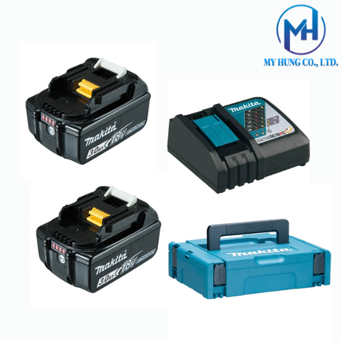 BỘ PIN SẠC MAKITA MKP1RF182(BL1830B*2/DC18RC) 197952-5