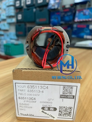 Stator dùng cho máy mài góc 100mm GA4030 mã 635113-4 chính hãng Makita.