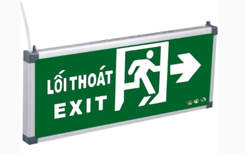 Đèn Exit 2 mặt chỉ một hướng AED