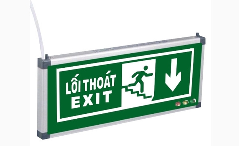 Đèn Exit chỉ xuống cầu thang AED