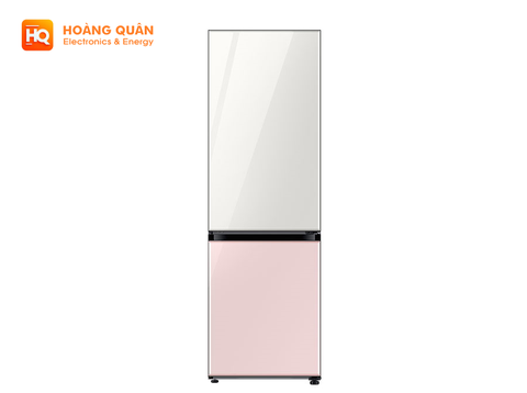 Tủ lạnh Samsung 2 cánh - Ngăn đá dưới 339L Inverter BESPOKE trắng/hồng RB33T307055/SV 