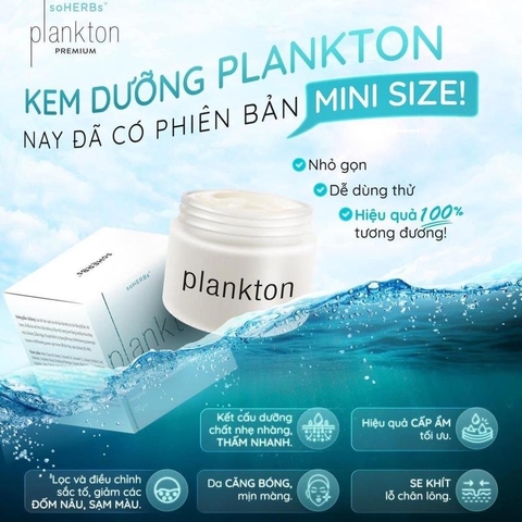 MINI Kem face plankton Mờ Nám Trắng Da 10ml