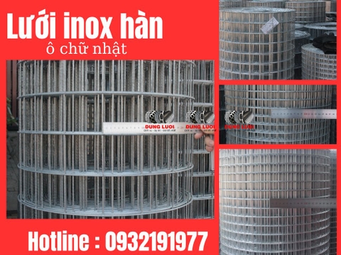 Lưới inox hàn ô chữ nhật