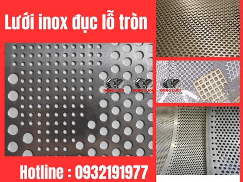 Lưới inox đục lỗ tròn