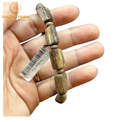 Vòng tay trầm hương thô banh Thái - Chuẩn Trầm