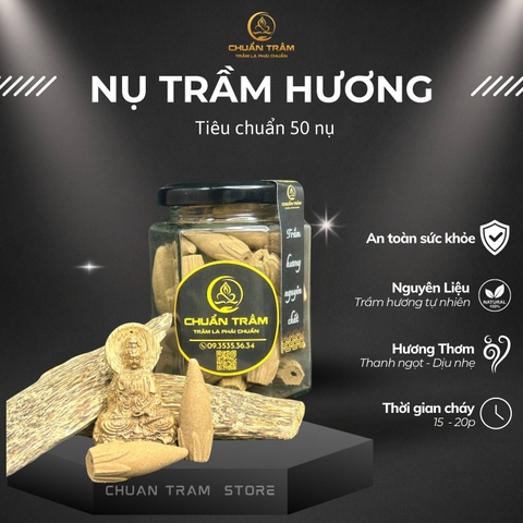 Nhang Nụ trầm hương tiêu chuẩn Chuẩn Trầm, nhang trầm nụ, nhang nụ trầm hương xông nhà tự nhiên