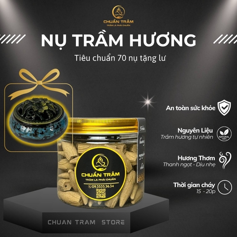 Nhang Nụ trầm hương tiêu chuẩn Chuẩn Trầm, nhang trầm nụ, nhang nụ trầm hương xông nhà tự nhiên