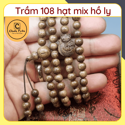 Vòng Tay Trầm Hương 108 hạt Chuẩn Trầm, vòng tay 108 hạt trầm tốc mix nhiều loại