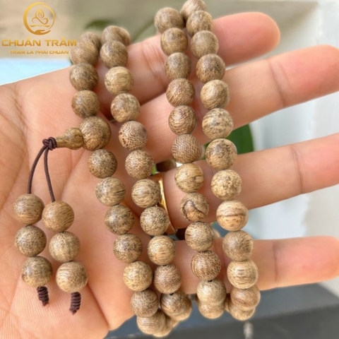 Vòng tay trầm hương 108 tự nhiên Khánh Hòa cao cấp - Chuẩn Trầm
