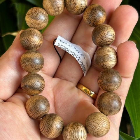 Vòng tay trầm hương banh đỏ Campuchia cao cấp - Chuẩn Trầm