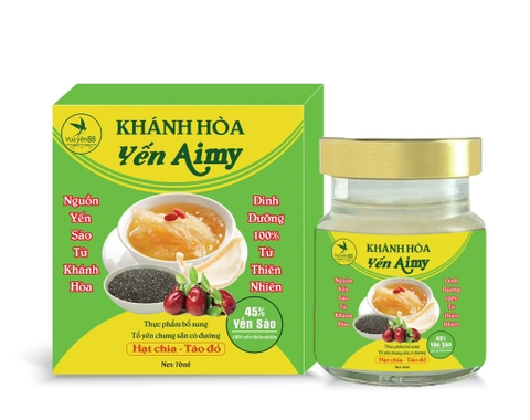 Yến sào khánh hoà AIMY hạt chia táo đỏ