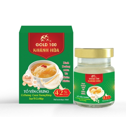Yến sào khánh hoà GOLD NEST - có đường canxi xương khớp sụn vị cá  mập
