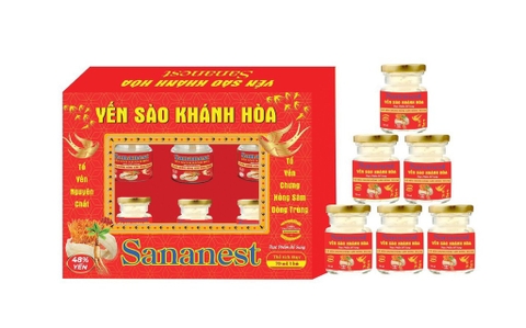 YẾN SÀO KHÁNH HOÀ SANANEST HỒNG SÂM ĐÔNG TRÙNG 48% tổ yến