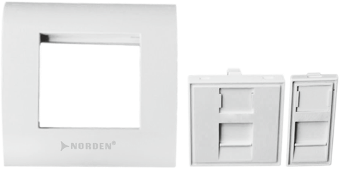 Mặt ổ cắm mạng Faceplates 124-15101WH Norden