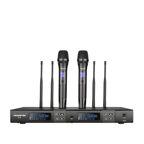 Bộ micro không dây tầm xa cầm tay UHF hai kênh M2-FH