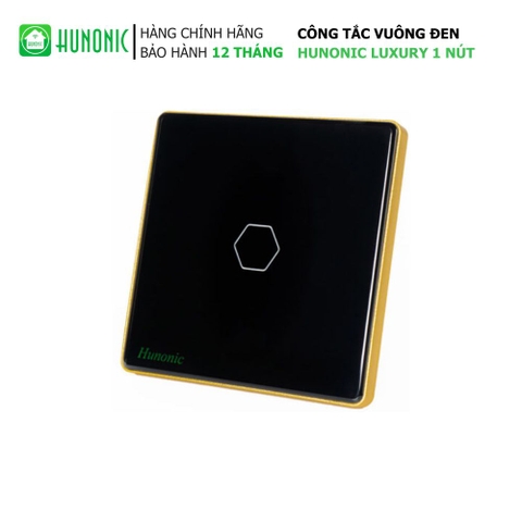 CÔNG TẮC WIFI HUNONIC HV 1 NÚT (Đen) (HN01SVD)