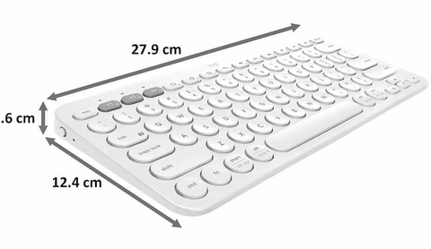 Bàn phím không dây Bluetooth Logitech K380 Trắng (920-009580)