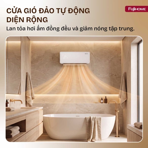 Fujihome FHW2000 – Máy sưởi gốm treo tường 2000W, giá sỉ tại kho