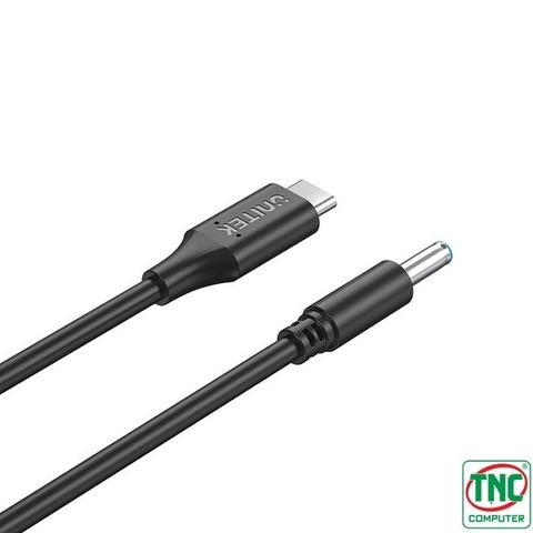 CÁP SẠC USB Type-C ->DC DC Jack 4.5 x 3.0 mm 65W UNITEK C14117BK (for HP Laptops)