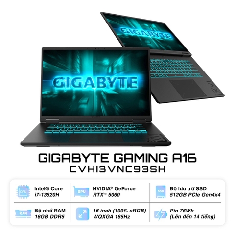 Laptop Gigabyte GAMING A16 CVHI3VNC93SH