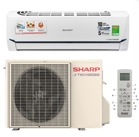 Điều hòa Sharp 9000 BTU 1 chiều Inverter AH-X9XEW gas R-32
