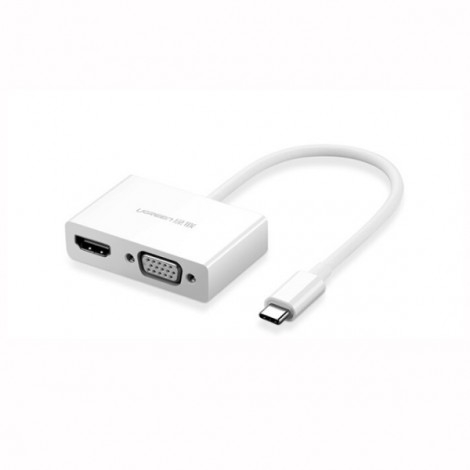 Cáp chuyển USB Type C To HDMI và VGA Chính hãng Ugreen 30843
