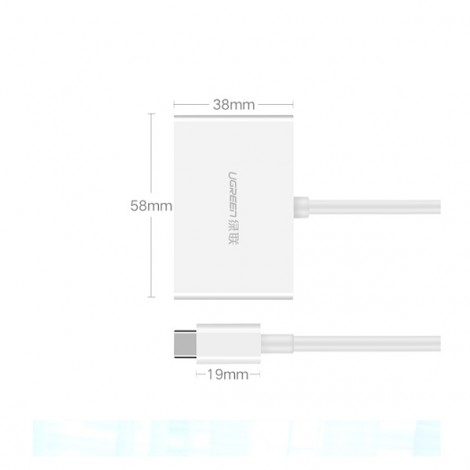 Cáp chuyển USB Type C To HDMI và VGA Chính hãng Ugreen 30843