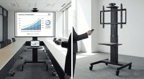 Giá Treo Tivi Di Động Điện Tử NB-T70 (75 - 100 Inch) - Nâng Hạ Bằng Điều Khiển