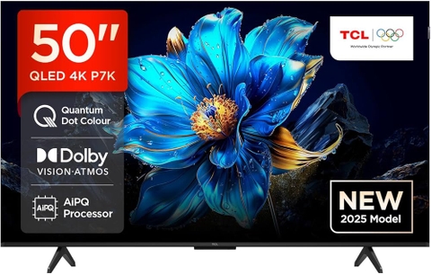Tivi QLED TCL 4K 50 inch 50P7K Mới 2025