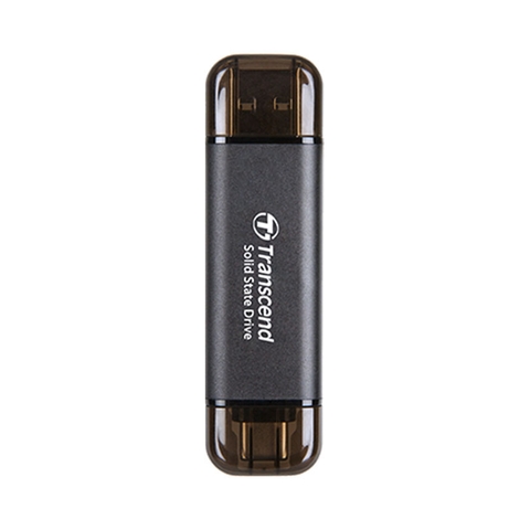 Ổ cứng SSD Box Transcend 256GB USB 10Gbps Type C/A (ESD310C) (BLACK)
