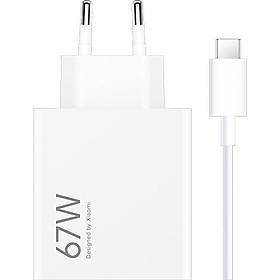 Combo Sạc Cáp Xiaomi HyperCharge C-C 67W (Type-A) Màu Trắng - BHR9465EU
