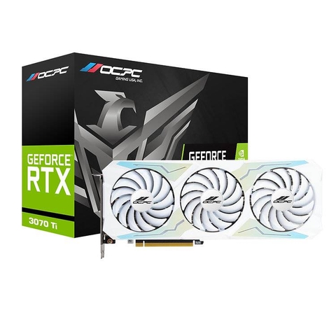 Card màn hình OCPC RTX 3070 Ti XE 8GB GDDR6 (Trắng, 3 Fan)