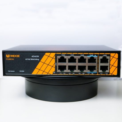 SWITCH MIXIE PC802 8+2 AI PoE WATCHDOG