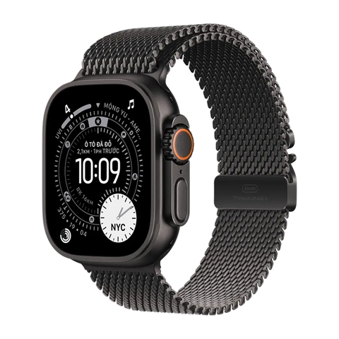Apple Watch Ultra 3 GPS + Cellular 49mm Black Titanium Milanese Loop (Large) MF1T4SA/A – Đồng Hồ Thông Minh Cao Cấp Chính Hãng Apple