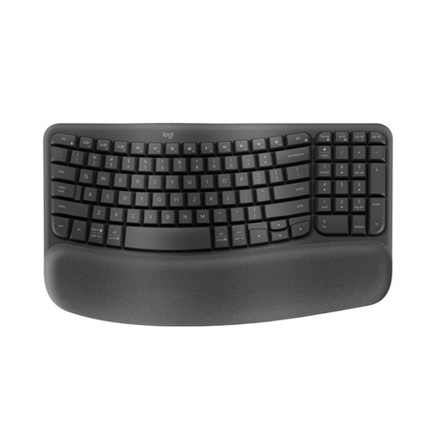 Bàn Phím Không Dây LOGITECH WAVE KEYS ERGONOMIC (Đen) (920-012281)