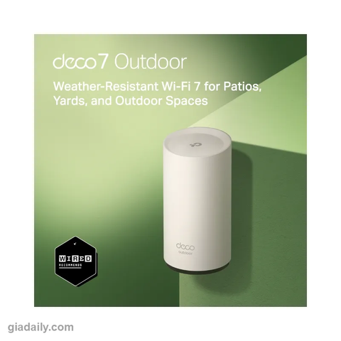 Bộ phát Wi-Fi 7 Mesh ngoài trời TP-Link Deco BE25-Outdoor BE5000 (1 pack) - Giá Đại Lý