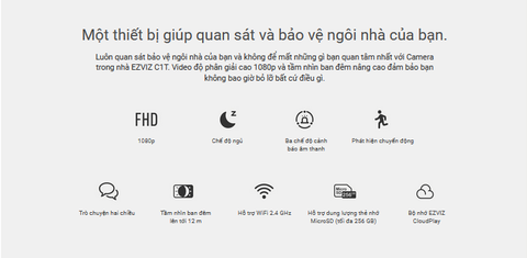 Camera Ezviz WiFi 2MP C1T