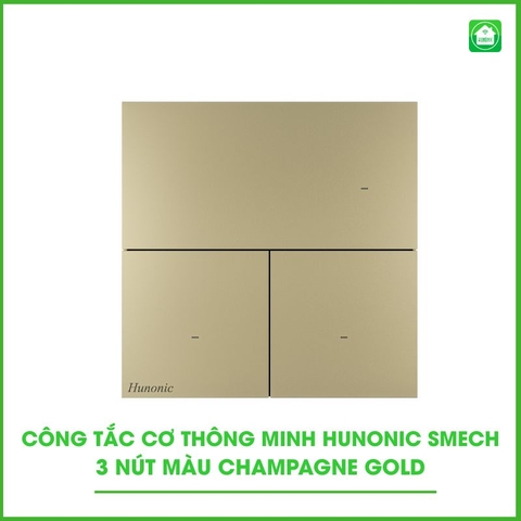 Công Tắc Cơ Thông Minh Hunonic Smech (Vàng) (3 Nút)
