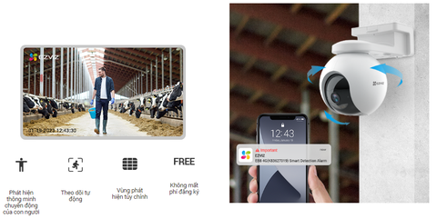 Camera không dây quay quét dùng pin 4G 2K Ezviz EB8(4G)