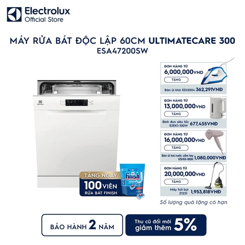 Máy rửa bát độc lập Electrolux ESA47200SW 13 bộ UltimateCare 300 trắng – giá đại lý