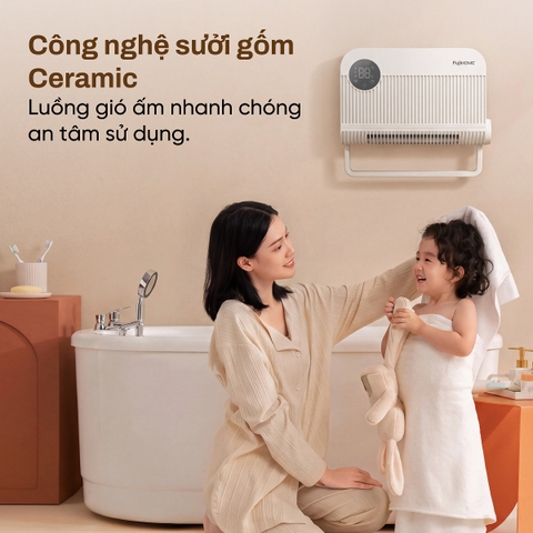 Máy sưởi gốm Fujihome FHB6000E 1500W cảm ứng, remote – giá sỉ