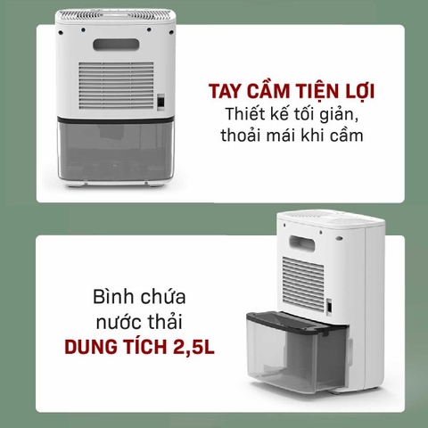 MÁY HÚT ẨM BÁN DẪN TÍCH HỢP LỌC KHÔNG KHÍ FUJIHOME DHP05-MINI