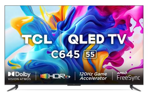 Google Tivi TCL 55C645 QLED 4K 55 inch [2025]